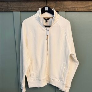Banana Republic White Full-Zip Jacket NWT